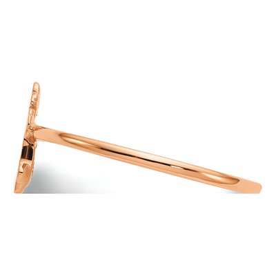 14K Rose Gold Cross Ring – view 3