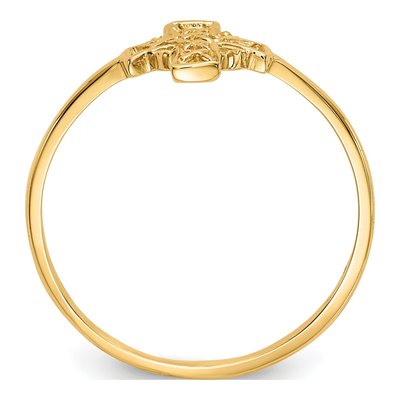 14K Yellow Gold Celtic Knot Cross Ring – view 3