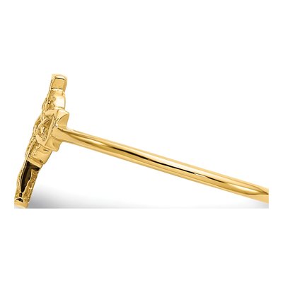 14K Yellow Gold Celtic Knot Cross Ring – view 4