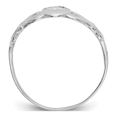 14K White Gold Claddagh Ring – view 3