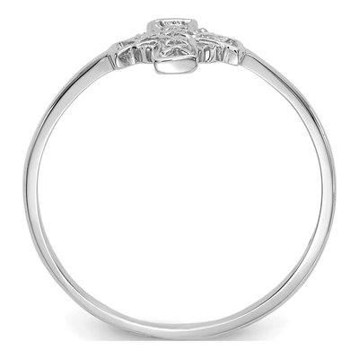 14K White Gold Celtic Knot Cross Ring – view 3