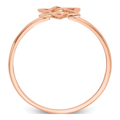 14K Rose Gold Star of David Ring – view 3