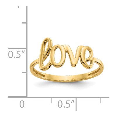 14K Yellow Gold LOVE Ring – view 5