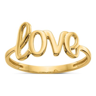14K Yellow Gold LOVE Ring
