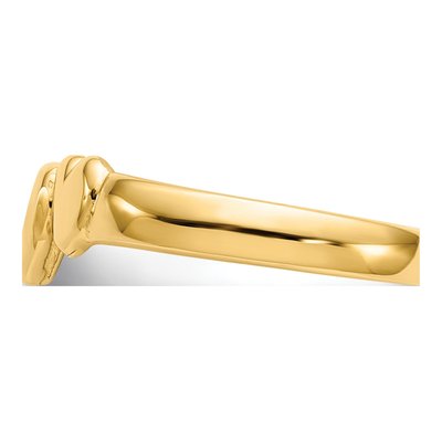 14K Yellow Gold Adjoining Hearts Ring – view 4