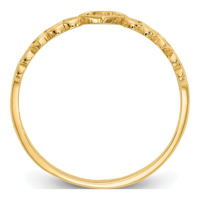 14K Yellow Gold Hearts Ring – view 3