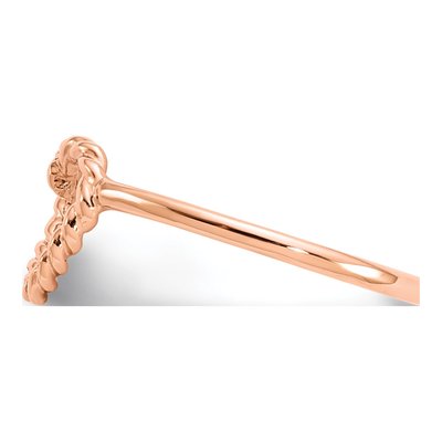 14K Rose Gold Twisted Heart Ring – view 4