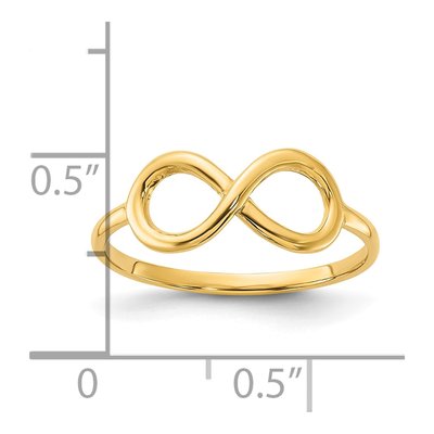 14K Yellow Gold Infinity Ring – view 5