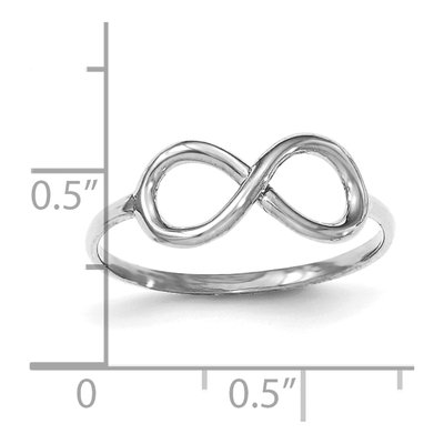 14K White Gold Infinity Ring – view 4