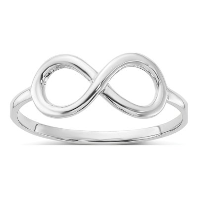 14K White Gold Infinity Ring