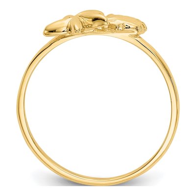 14K Yellow Gold Shell Starfish Ring – view 3
