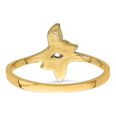 14K Yellow Gold Double Whale Tails Bypass Ring – view 7