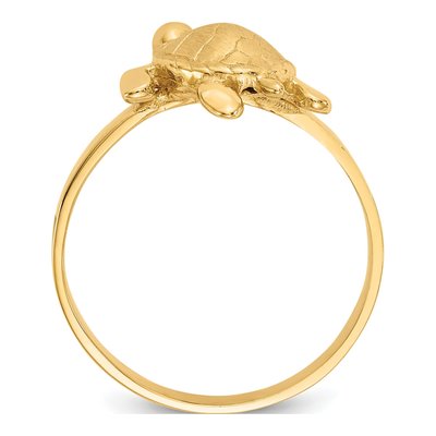 14K Yellow Gold Sea Turtle Ring – view 3