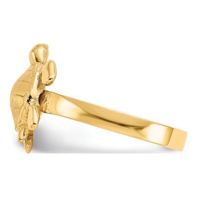 14K Yellow Gold Sea Turtle Ring – view 4