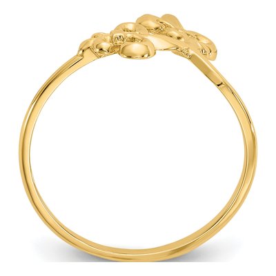 14K Yellow Gold Fleur de Lis Ring – view 3