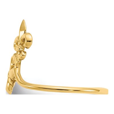 14K Yellow Gold Fleur de Lis Ring – view 4