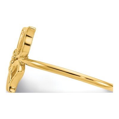 14K Yellow Gold Polished Butterfly Ring – view 4