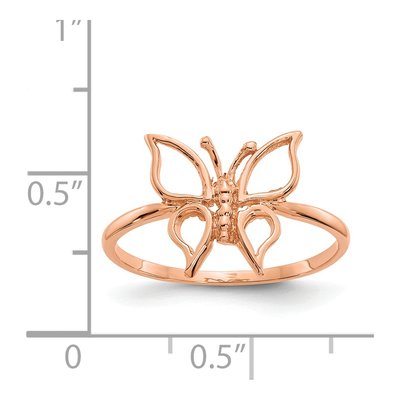 14K Rose Gold Butterfly Ring – view 4