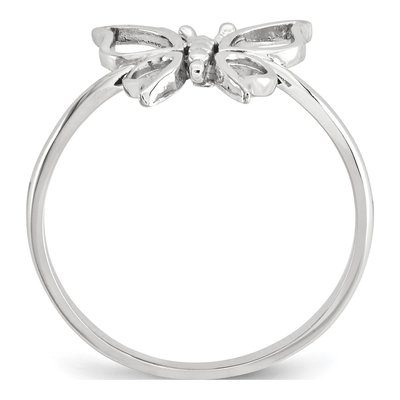 14K White Gold Butterfly Ring – view 3