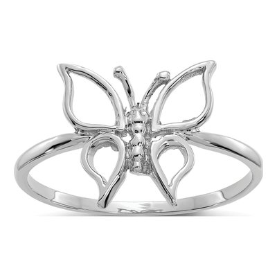 14K White Gold Butterfly Ring