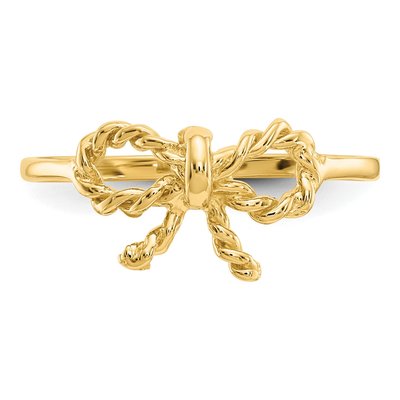 14K Yellow Gold Bow Ring – view 6
