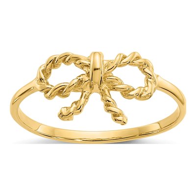 14K Yellow Gold Bow Ring
