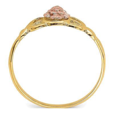 14K Two-Tone Gold Flower Ring – view 3
