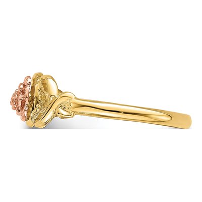 14K Two-Tone Gold Flower Ring – view 4