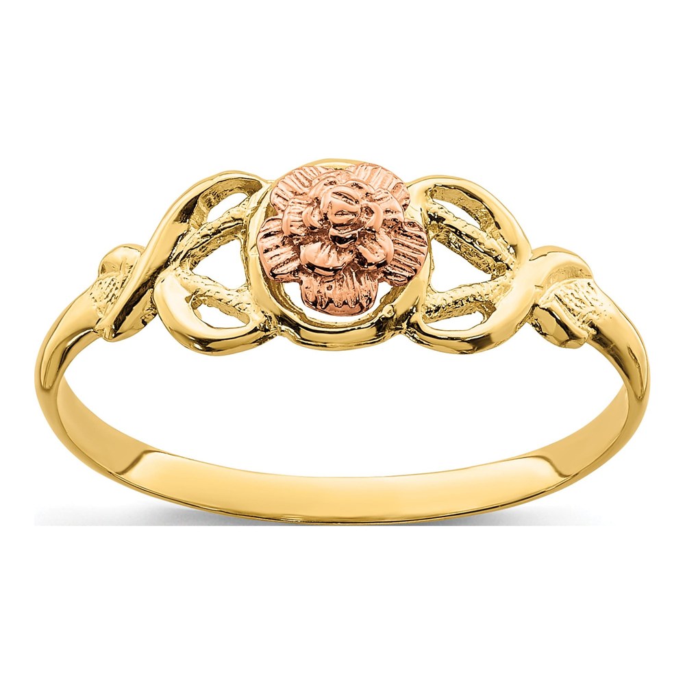 14K Two-Tone Gold Flower Ring