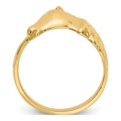 14K Yellow Gold Horse Head Ring – view 3