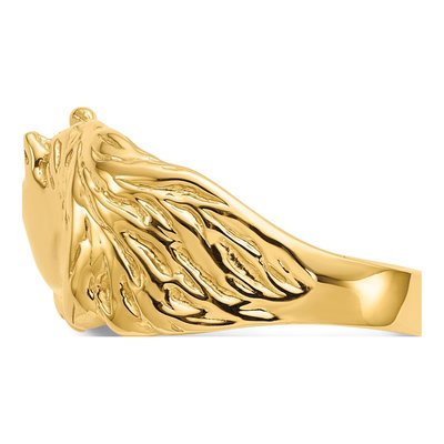 14K Yellow Gold Horse Head Ring – view 4