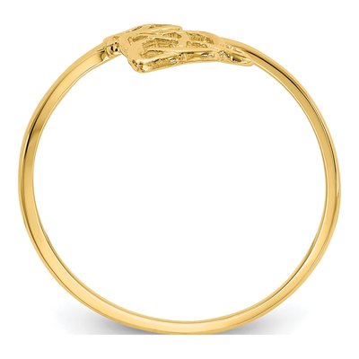 14K Yellow Gold Celtic Knot Bypass Ring – view 3