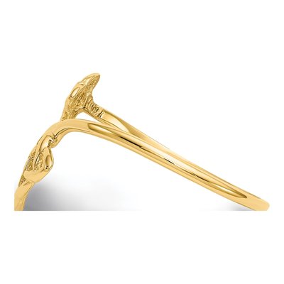 14K Yellow Gold Celtic Knot Bypass Ring – view 4