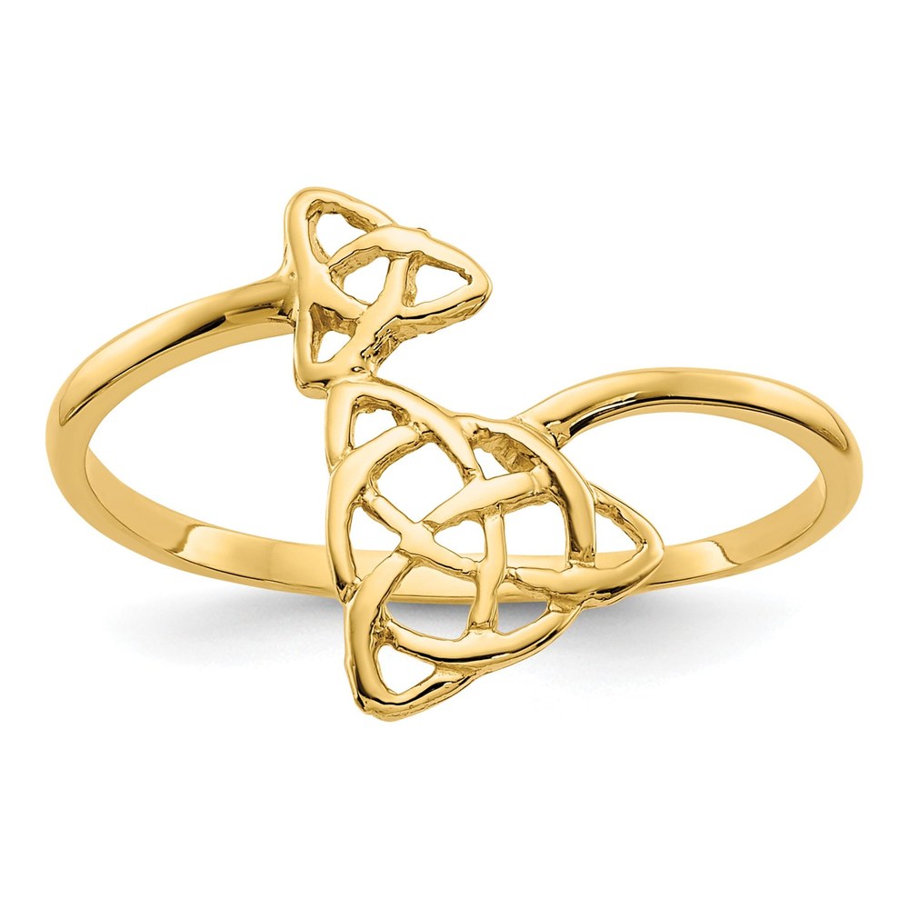14K Yellow Gold Celtic Knot Bypass Ring