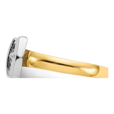 14K Two-Tone Gold Buckle Ring – view 4