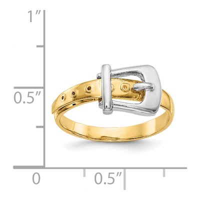 14K Two-Tone Gold Buckle Ring – view 5