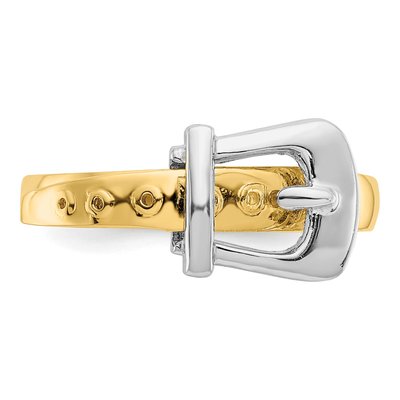 14K Two-Tone Gold Buckle Ring – view 6