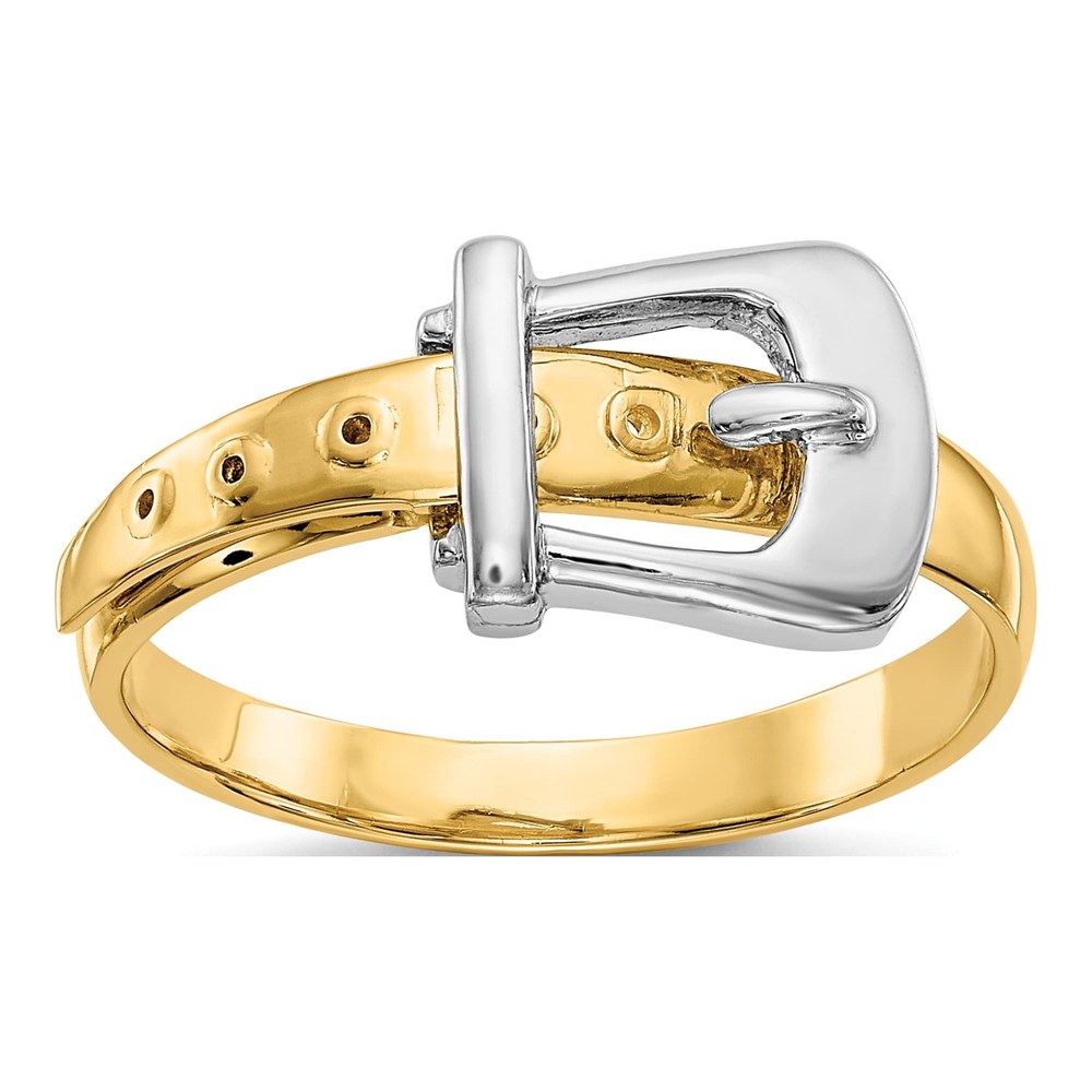 14K Two-Tone Gold Buckle Ring