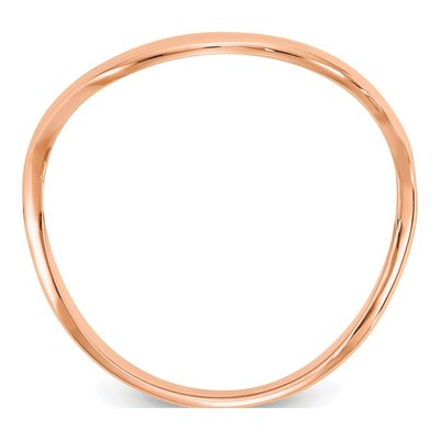 14K Rose Gold Wave Thumb Ring – view 3
