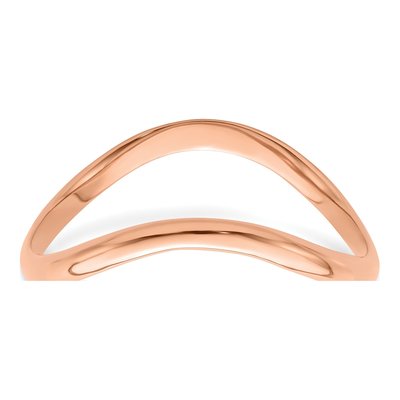 14K Rose Gold Wave Thumb Ring – view 7