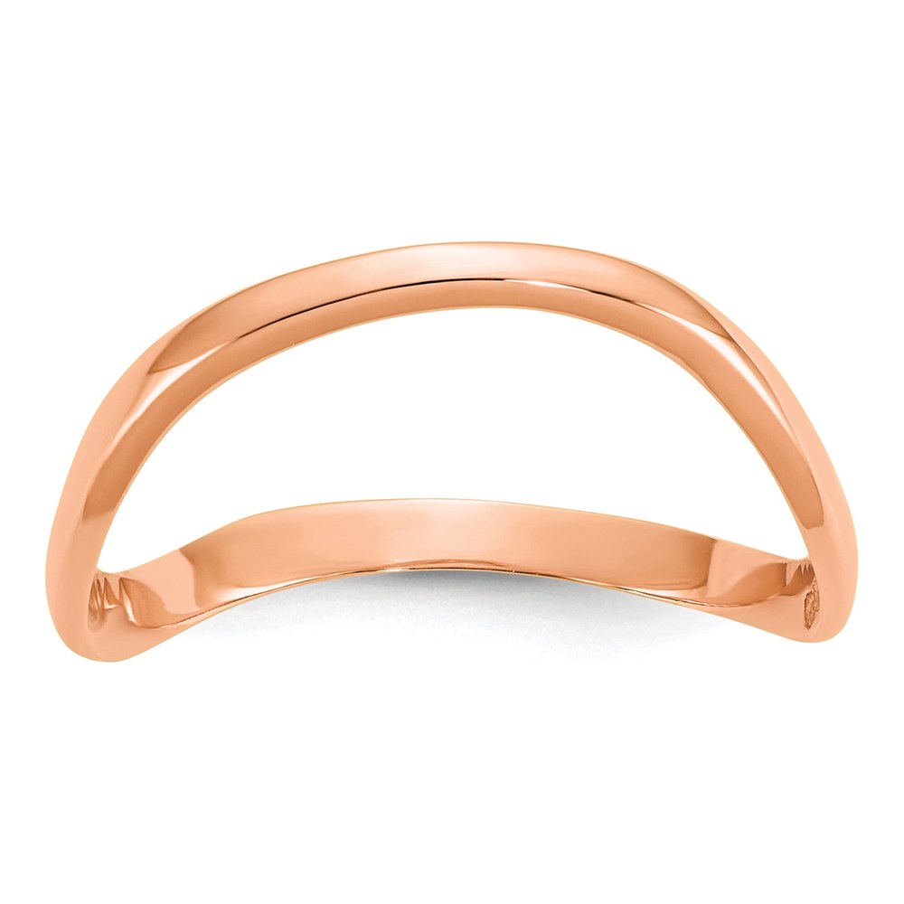 14K Rose Gold Wave Thumb Ring