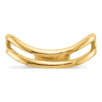 14K Yellow Gold Double Wave Thumb Ring – view 5