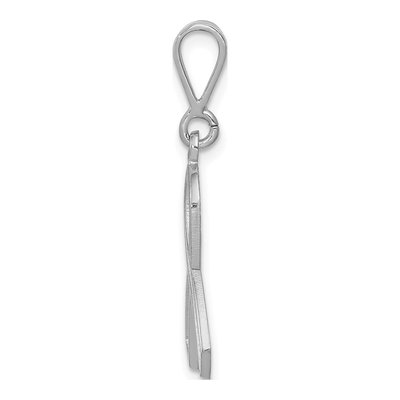 14K White Gold Awareness Ribbon Pendant – view 3