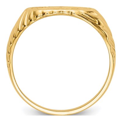 14K Yellow Gold Baby Signet Ring – view 3