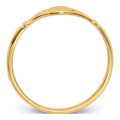 14K Yellow Gold Flower Baby Ring – view 3