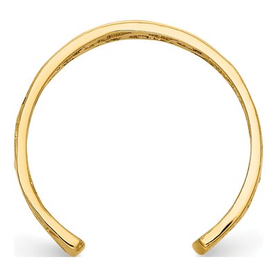 14K Yellow Gold Diamond-Cut Toe Ring – view 2