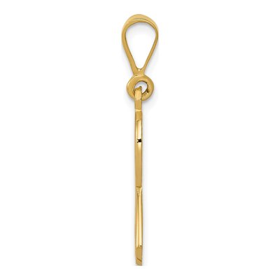 14K Yellow Gold Awareness Ribbon Pendant – view 3