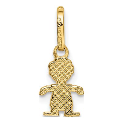 14K Yellow Gold Little Boy Pendant – view 4