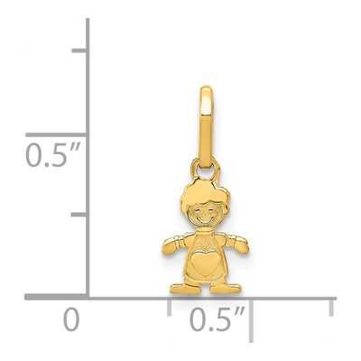14K Yellow Gold Little Boy Pendant – view 5