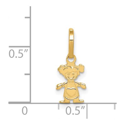 14K Yellow Gold Little Girl Pendant – view 5